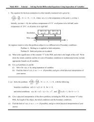 Solving Partial Differential Equations Using Separation of Variables ...