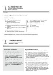 Kantonsratswahl - Politische Rechte im Kanton St.Gallen