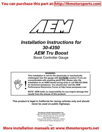 Installation Instructions 30-4350.pdf - THMotorsports.net