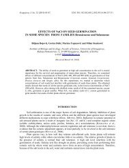 EFFECTS OF NaCl ON SEED GERMINATION IN SOME SPECIES ...