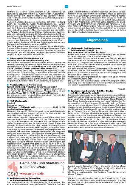 Sozial- und Pflegedienste - Verbandsgemeinde Bad Marienberg