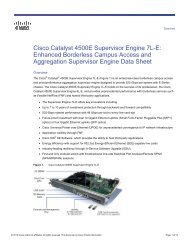 Cisco Catalyst 4500E Supervisor Engine 7L-E: Enhanced ... - Ipland