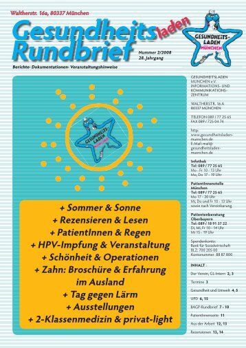 Rundbrief - Gesundheitsladen München