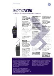 MOTOTRBOÃ¢Â„Â¢ Portable Specification Sheet - Motorola Solutions