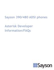 Sayson 390/480 ADSI Phones Asterisk ... - Web Configurator