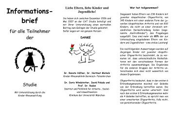 Informations- brief - Rheuma-Kinderklinik Garmisch-Partenkirchen