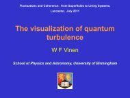 The visualization of quantum turbulence - Physics at Lancaster ...