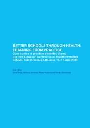 Better schools through health: learning from practice