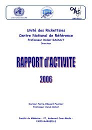 2006 - Marseille, Maladies Infectieuses - UniversitÃ© de la MÃ©diterranÃ©e