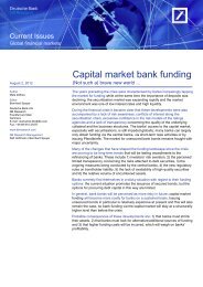 Capital market bank funding - DWS Investments