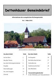 Dettenhäuser Gemeindebrief - Evangelische Kirchengemeinde ...