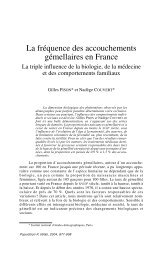 La fréquence des accouchements gémellaires en France - Ined