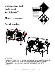 User manual and parts book Verti-Quake Serial ... - Golf Ventures