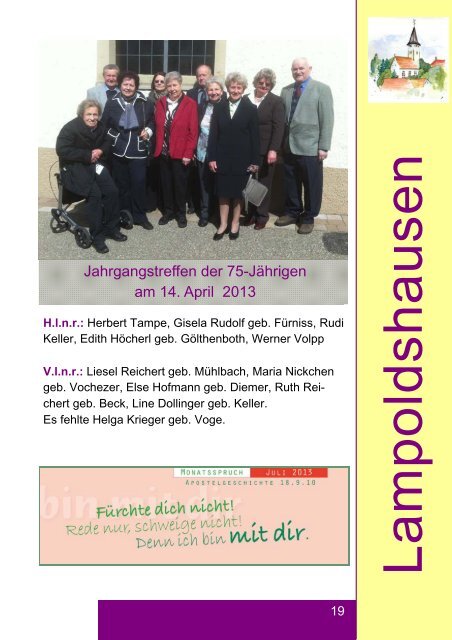 Den Gemeindebrief Sommer 2013 - Evangelische Kirchengemeinde ...