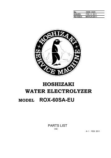 ROX60SA-EU parts list.pdf - Hoshizaki