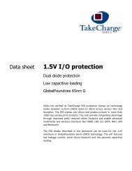Datasheet - GlobalFoundries 65nmG 1.5V I/O protection ... - Sofics