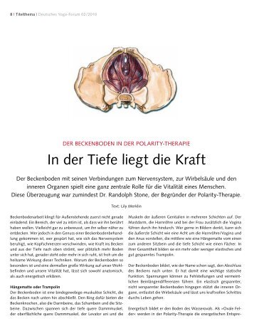 in der Tiefe liegt die kraft