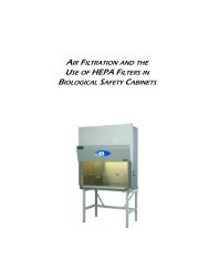 air filtration and the use of hepa filters in biological safety cabinets