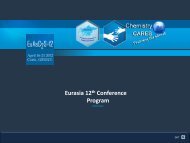 poster session - 12th Eurasia Conference on Chemical Sciences