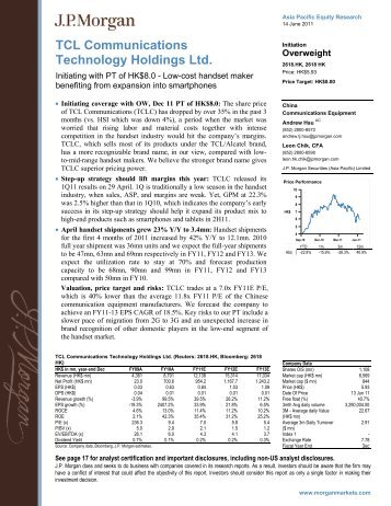 2618 JP Morgan Research report 20110614.pdf - TCL ...