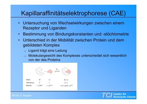 Instrumentelle Methoden Teil 2: Kapillarelektrophorese - TCI @ Uni ...