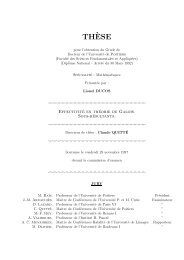 TH`ESE - MathÃ©matiques - UniversitÃ© de Poitiers