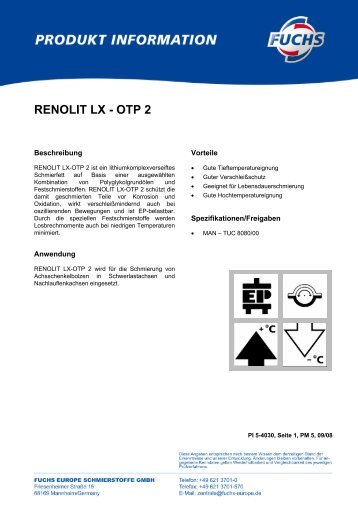 RENOLIT LX - OTP 2 - Korb Schmierstoffe