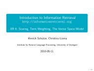 Scoring, Term Weighting, The Vector Space Model