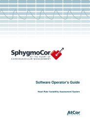 SphygmoCor Software Guide Hx - AtCor Medical