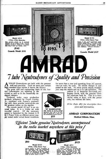 Radio Broadcast - 1927, May - 61 Pages, 4.9 MB ... - VacuumTubeEra