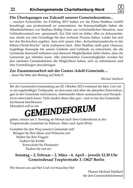 Dezember 2013/Januar 2014 - Kirchengemeinde Gustav-Adolf