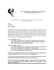 CICC questionnaire to candidates for a post of judge of the ...