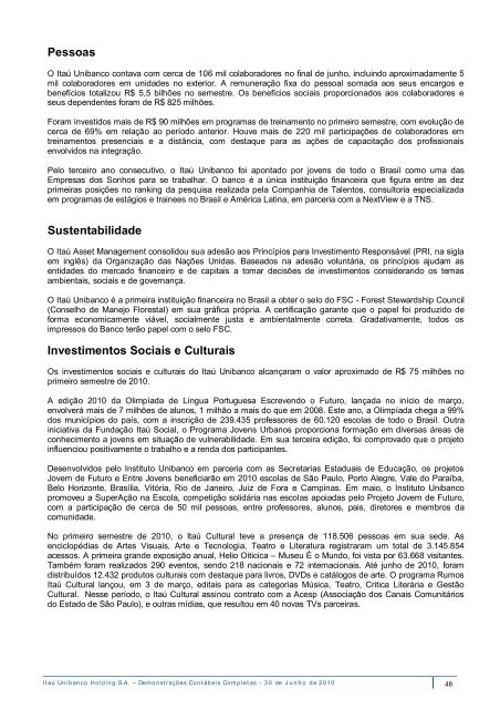 DCC300610.pdf - Relações com Investidores - Banco Itaú