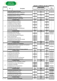 GRADE CURRICULAR DE FARMÃCIA
