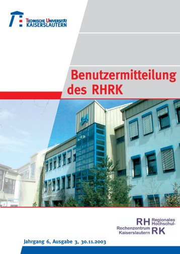 November 2003 - RHRK - Universität Kaiserslautern