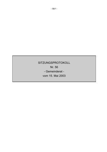 56. GR-Protokoll vom 15.05.2003 - .PDF - Volders