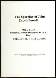 1 - Enoch Powell - The archived speeches