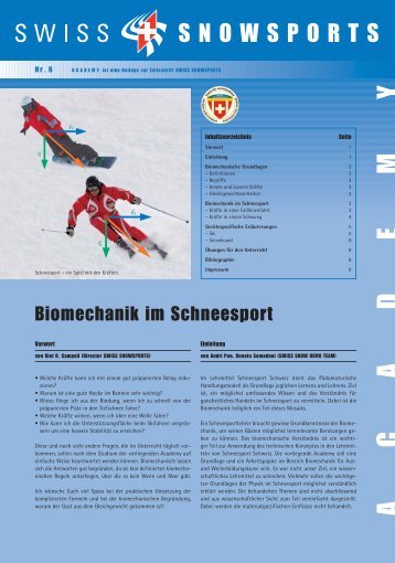 Biomechanik im Schneesport - Swiss Snowsports