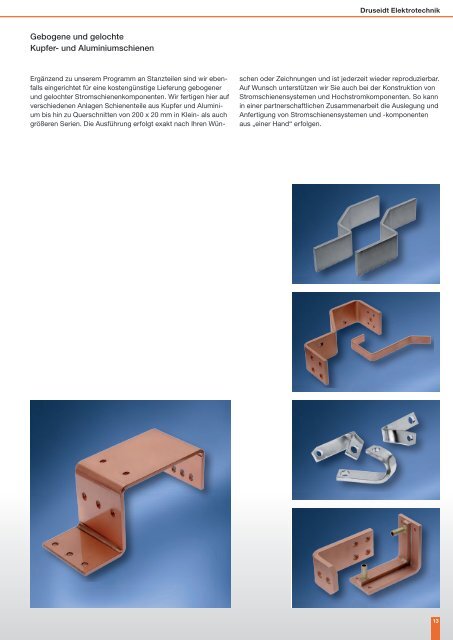 Stromschienen, NE-Metallbearbeitung und ZubehÃ¶r ... - Druseidt