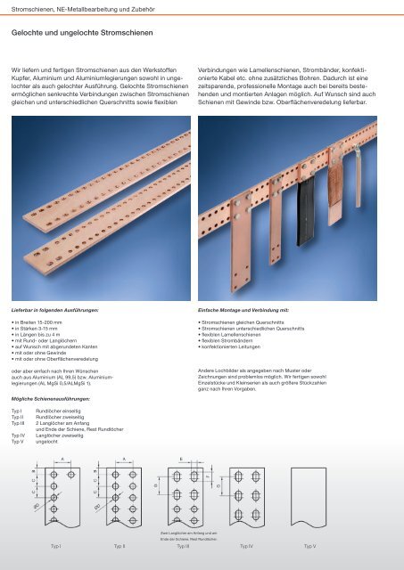 Stromschienen, NE-Metallbearbeitung und ZubehÃ¶r ... - Druseidt