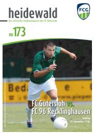 lesen Sie es. tolle Wissen, was läuft. Fußball ... - FC Gütersloh