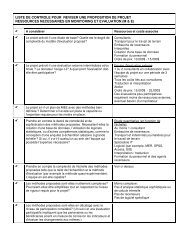 Check-list des Exigences en Ressources de S&E - CARE Climate ...