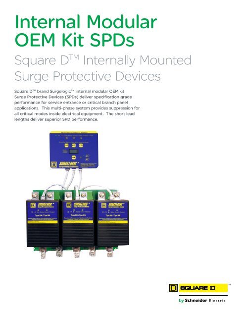 Internal Modular OEM Kit SPDs Data Sheet - Surgelogic