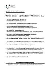 Sponsoring FCR - FC Romanshorn