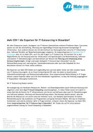 Mahr EDV â die Experten fÃ¼r IT Outsourcing in DÃ¼sseldorf als PDF ...