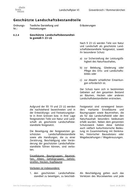 Landschaftsplan VI - Rhein-Kreis Neuss