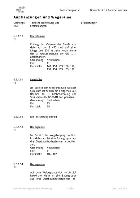 Landschaftsplan VI - Rhein-Kreis Neuss