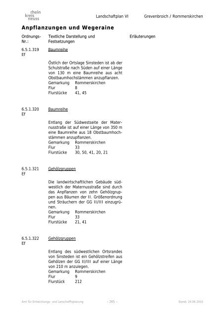 Landschaftsplan VI - Rhein-Kreis Neuss