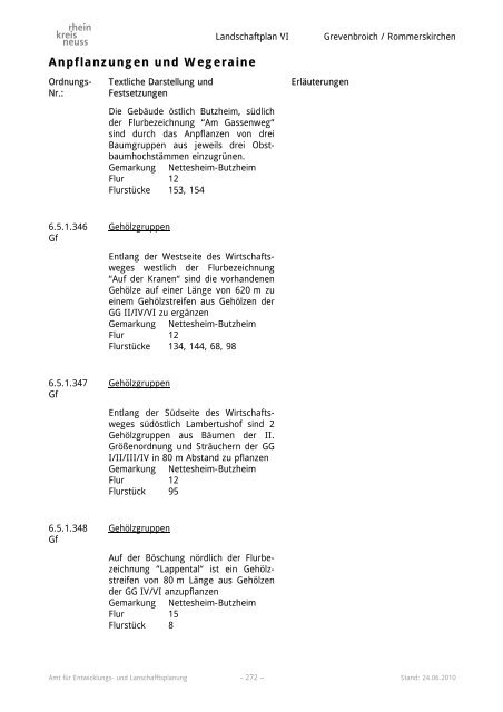 Landschaftsplan VI - Rhein-Kreis Neuss