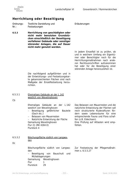 Landschaftsplan VI - Rhein-Kreis Neuss